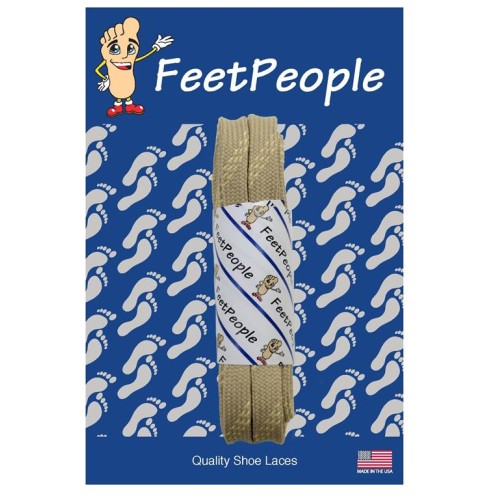 FeetPeople Strong Flat Laces, Tan Reinforced w/ Natural Kevlar FeetPeople Strong Flat Laces, Tan Reinforced w/ Natural Kevlar
