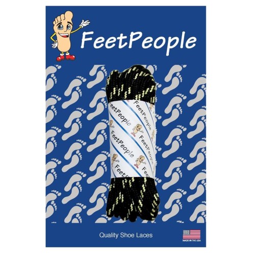 FeetPeople Strong Round Laces, Black Reinforced w/ Natural Kevlar FeetPeople Strong Round Laces, Black Reinforced w/ Natural Kevlar