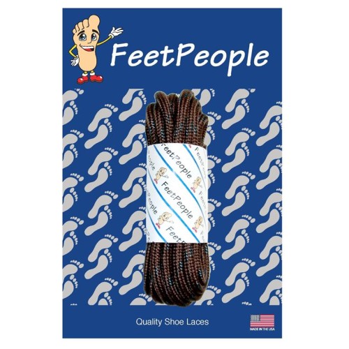 FeetPeople Strong Round Laces, Brown Reinforced w/ Black Kevlar FeetPeople Strong Round Laces, Brown Reinforced w/ Black Kevlar
