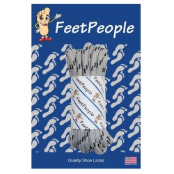 FeetPeople Strong Round Laces, Gray Reinforced w/ Black Kevlar FeetPeople Strong Round Laces, Gray Reinforced w/ Black Kevlar