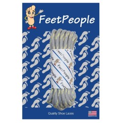 FeetPeople Strong Round Laces, Gray Reinforced w/ Natural Kevlar FeetPeople Strong Round Laces, Gray Reinforced w/ Natural Kevlar