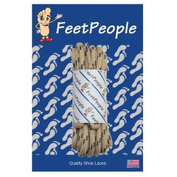FeetPeople Strong Round Laces, Tan Reinforced w/ Black Kevlar FeetPeople Strong Round Laces, Tan Reinforced w/ Black Kevlar