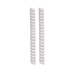 FootGalaxy Twister Curly Laces, White