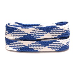 FeetPeople High Quality Fat Laces For Boots And Shoes, Navy/White Argyle