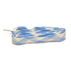 FootGalaxy High Quality Fat Laces For Boots And Shoes, Carblue-White-Argyle