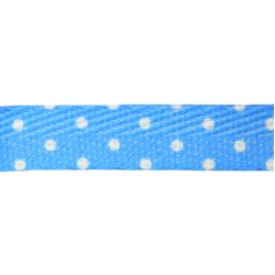 FootGalaxy Blue with White Dot Printed Shoe Laces