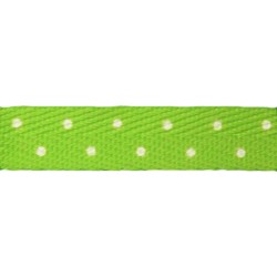 FootGalaxy Green with White Dot Printed Shoe Laces