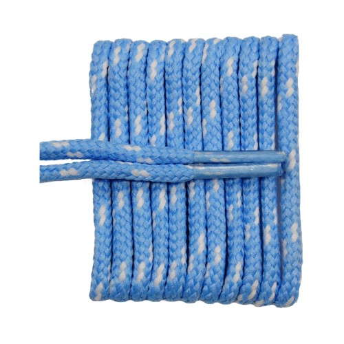 FootGalaxy High Quality Round Laces For Boots And Shoes, Carolina Blue With White Chip FootGalaxy High Quality Round Laces For Boots And Shoes, Carolina Blue With White Chip