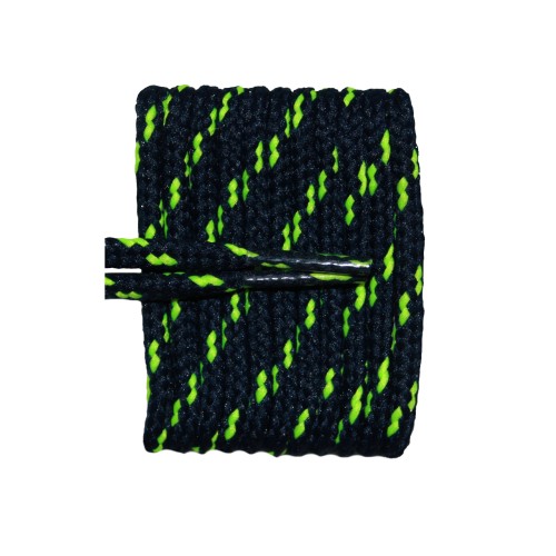 FootGalaxy High Quality Round Laces For Boots And Shoes, Navy With Neon Yellow Chip FootGalaxy High Quality Round Laces For Boots And Shoes, Navy With Neon Yellow Chip
