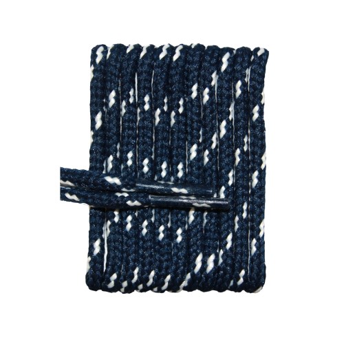 FootGalaxy High Quality Round Laces For Boots And Shoes, Navy With White Chip FootGalaxy High Quality Round Laces For Boots And Shoes, Navy With White Chip