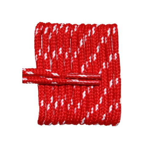 FootGalaxy High Quality Round Laces For Boots And Shoes, Red With White Chip FootGalaxy High Quality Round Laces For Boots And Shoes, Red With White Chip