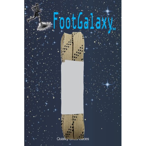 FootGalaxy Strong Flat Laces, Tan Reinforced w/ Black Kevlar FootGalaxy Strong Flat Laces, Tan Reinforced w/ Black Kevlar