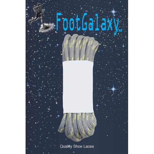 FootGalaxy Strong Round Laces, Gray Reinforced w/ Natural Kevlar FootGalaxy Strong Round Laces, Gray Reinforced w/ Natural Kevlar