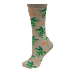 HotSox Dragon Socks, Grey Heather, 1 Pair, Women Shoe 4-10