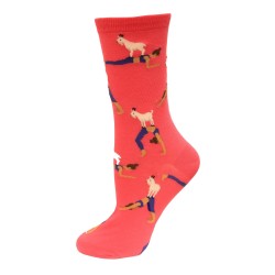 HotSox Goat Yoga Socks, Magenta, 1 Pair, Women Shoe 4-10