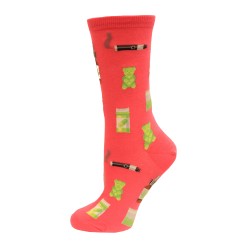 HotSox Weed Socks, Magenta, 1 Pair, Women Shoe 4-10