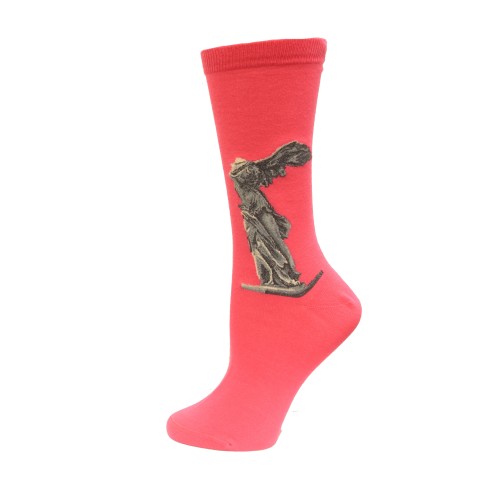HotSox Winged Victory Of Sam Socks, Magenta, 1 Pair, Women Shoe 4-10