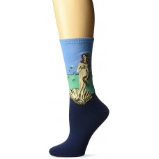 HotSox Womens Birth of Venus Socks, Wash Blue, 1 Pair, Womens Shoe 4-10