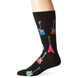Hot Sox Men's Originals Classics Crew Socks, Electric Guitars (Black), Shoe Size: 6-12 Hot Sox Men's Originals Classics Crew Socks, Electric Guitars (Black), Shoe Size: 6-12
