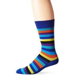 HotSox Mens Fun Stripe Crew Socks, Royal, 1 Pair, Mens Shoe 6-12.5 HotSox Mens Fun Stripe Crew Socks, Royal, 1 Pair, Mens Shoe 6-12.5