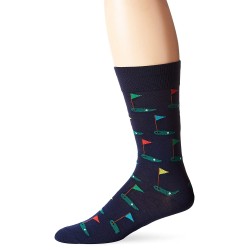 Hot Sox Men's Novelty Sporting Crew Socks, Golf (Navy), Shoe Size: 6-12 Hot Sox Men's Novelty Sporting Crew Socks, Golf (Navy), Shoe Size: 6-12