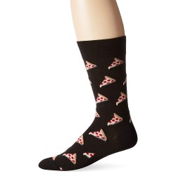 Hot Sox Men's Food and Booze Novelty Casual Crew Socks, Pizza (Black), Shoe Size: 6-12 Hot Sox Men's Food and Booze Novelty Casual Crew Socks, Pizza (Black), Shoe Size: 6-12