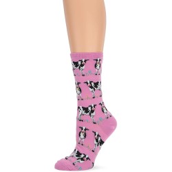 HotSox Womens Cows Socks, Lilac, 1 Pair, Womens Shoe 4-10 HotSox Womens Cows Socks, Lilac, 1 Pair, Womens Shoe 4-10
