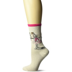 Hot Sox Women's Artist Series Crew Socks | Degas Study Dancer, Hot Pink, Shoe Size: 4-10 Hot Sox Women's Artist Series Crew Socks | Degas Study Dancer, Hot Pink, Shoe Size: 4-10