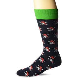 HotSox Mens Pirate Skulls Socks, Navy, 1 Pair, Mens Shoe 6-12.5 HotSox Mens Pirate Skulls Socks, Navy, 1 Pair, Mens Shoe 6-12.5