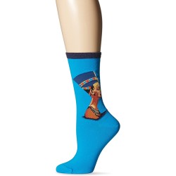 HotSox Womens Nefertiti  Socks, Turquoise, 1 Pair, Womens Shoe 4-10
