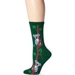HotSox Womens Climbing Koala Socks, Forest, 1 Pair, Womens Shoe 4-10