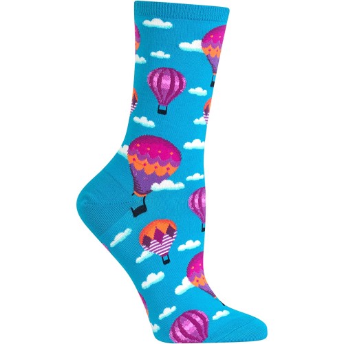 HotSox Womens Hot Air Balloons Socks, Turquoise, 1 Pair, Womens Shoe 4-10 HotSox Womens Hot Air Balloons Socks, Turquoise, 1 Pair, Womens Shoe 4-10
