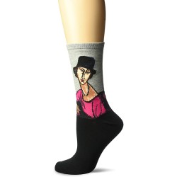 HotSox Womens Jeanne Hebuterne Socks, Sweatshirt Grey Heather, 1 Pair, Womens Shoe 4-10