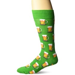 Hot Sox Men's Conversational Slack Crew Socks, Beer (Kelly), Shoe Size: 6-12 Hot Sox Men's Conversational Slack Crew Socks, Beer (Kelly), Shoe Size: 6-12