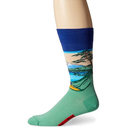 HotSox Mens Mt Fuji Over a Lake Socks, Assortment 1, 1 Pair, Mens Shoe 6-12.5 HotSox Mens Mt Fuji Over a Lake Socks, Assortment 1, 1 Pair, Mens Shoe 6-12.5