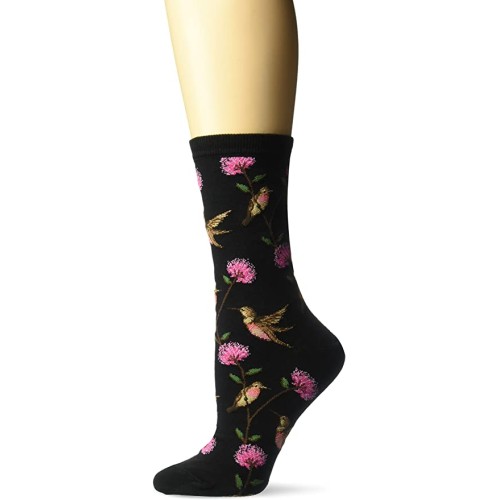 HotSox Womens Hummingbirds Socks, Black, 1 Pair, Womens Shoe 4-10 HotSox Womens Hummingbirds Socks, Black, 1 Pair, Womens Shoe 4-10