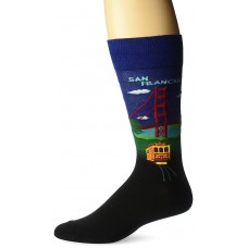 HotSox Mens Golden Gate Bridge Socks, Dark Blue, 1 Pair, Mens Shoe 6-12.5