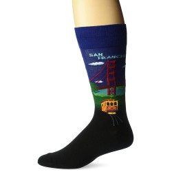 HotSox Mens Golden Gate Bridge Socks, Dark Blue, 1 Pair, Mens Shoe 6-12.5 HotSox Mens Golden Gate Bridge Socks, Dark Blue, 1 Pair, Mens Shoe 6-12.5