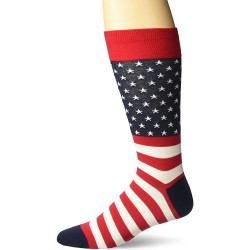 HotSox Mens Flag Socks, Red, 1 Pair, Mens Shoe 6-12.5 HotSox Mens Flag Socks, Red, 1 Pair, Mens Shoe 6-12.5