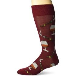 HotSox Mens Cognac and Cigars Socks, Wine, 1 Pair, Mens Shoe Size 6-12.5 HotSox Mens Cognac and Cigars Socks, Wine, 1 Pair, Mens Shoe Size 6-12.5