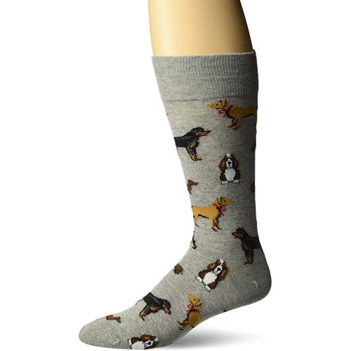 HotSox Mens MultiDogs Socks, Sweatshirt Grey Heather, 1 Pair, Mens Shoe 6-12.5 HotSox Mens MultiDogs Socks, Sweatshirt Grey Heather, 1 Pair, Mens Shoe 6-12.5