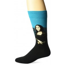 HotSox Mens Mona Lisa Socks, Assortment 3, 1 Pair, Mens Shoe 6-12.5