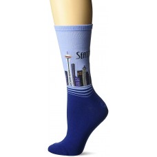 HotSox Womens Seattle Socks, Coastal Blue, 1 Pair, Womens Shoe 4-10