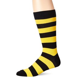 HotSox Mens College Rugby Stripe Socks, Black and Yellow, 1 Pair, Mens Shoe 6-12.5 HotSox Mens College Rugby Stripe Socks, Black and Yellow, 1 Pair, Mens Shoe 6-12.5