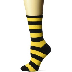 HotSox Womens College Rugby Stripe Socks, Red and White, 1 Pair, Womens Shoe 4-10
