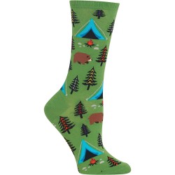 HotSox Womens Bear Tent Socks, Green, 1 Pair, Womens Shoe Size 4-10 HotSox Womens Bear Tent Socks, Green, 1 Pair, Womens Shoe Size 4-10