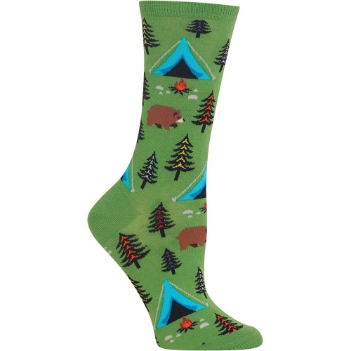HotSox Womens Bear Tent Socks, Green, 1 Pair, Womens Shoe Size 4-10 HotSox Womens Bear Tent Socks, Green, 1 Pair, Womens Shoe Size 4-10