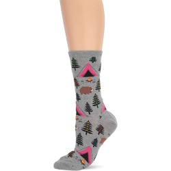 HotSox Womens Bear Tent Socks, Sweat Heather Grey, 1 Pair, Womens Shoe Size 4-10 HotSox Womens Bear Tent Socks, Sweat Heather Grey, 1 Pair, Womens Shoe Size 4-10