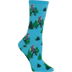 HOTSOX Womens Crew Socks Hiker 1 Pair, Light Blue, Womens 4-10 Shoe