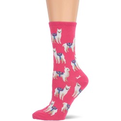 HotSox Womens Llamas Socks, Hot Pink, 1 Pair, Womens Shoe 4-10 HotSox Womens Llamas Socks, Hot Pink, 1 Pair, Womens Shoe 4-10